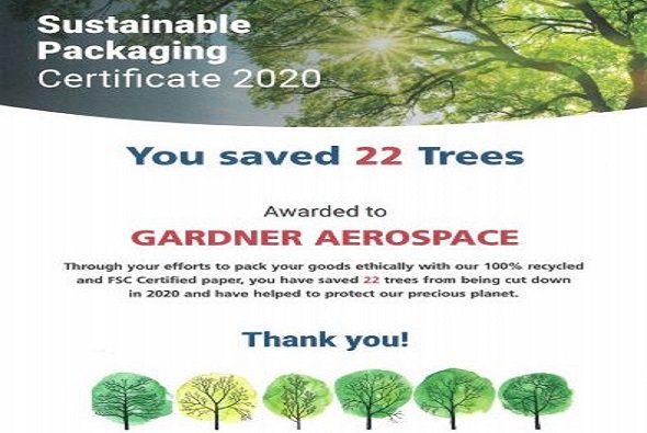 海洋之神8590cn官网航空被Pregis授予“2020年可一连包装证书”